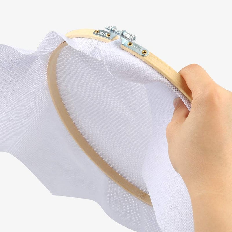 Caydo 60 by 39-Inch 18 Count Classic Reserve Aida Cloth Big Size White Cross Stitch Cloth Fabric - Image 4